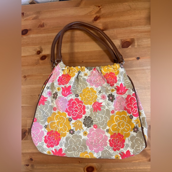 Disney Parks Minnie Mouse Floral Canvas Purse Handbag - Picture 5 of 5